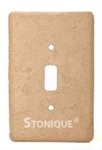 Stonique® Single Toggle Switch Plate Cover in Noce